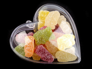 Plastová krabička srdce 10x10 cm dvoudílné