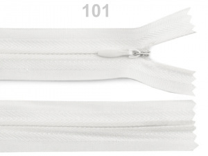 Spirálový zip skrytý šíře 3 mm délka 18 cm