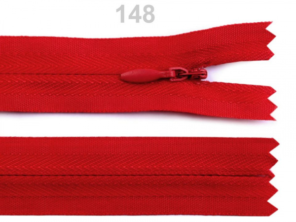 Spirálový zip skrytý šíře 3 mm délka 18 cm