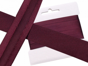 Šikmý proužek saténový šíře 15 mm zažehlený