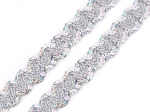 Flitrový prýmek šíře 20 mm hologram