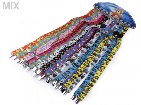 Dětské šle smajlík, postavičky, zvířátka, auta