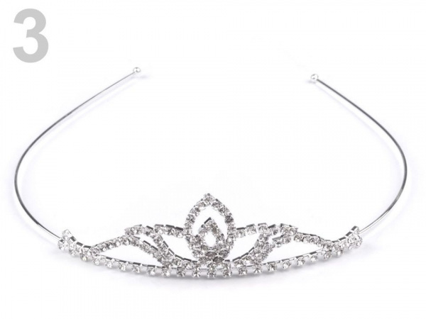 Štrasová čelenka / korunka do vlasů