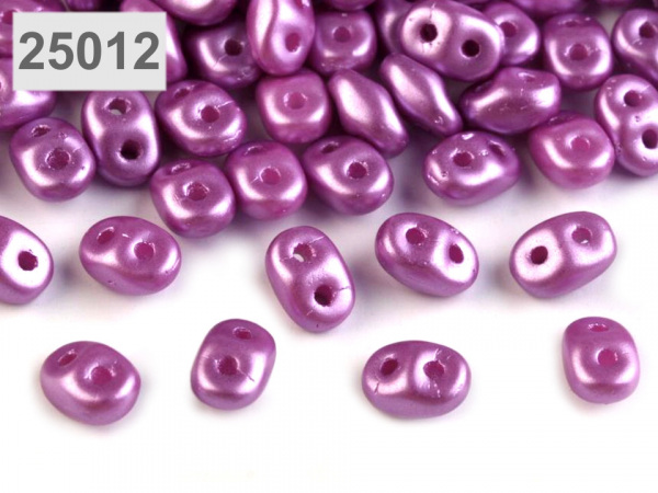 Dvoudírkový rokajl Matubo SuperDuo pastel 2,5x5 mm