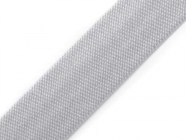 Šikmý proužek saténový šíře 15 mm zažehlený