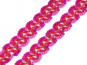 Flitrový prýmek šíře 20 mm hologram