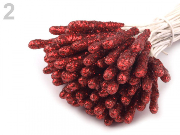 Pestíky s glitry 9 cm malý svazek