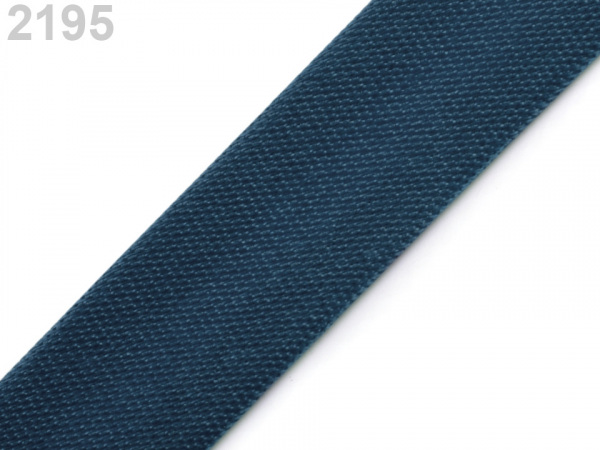 Šikmý proužek saténový šíře 15 mm zažehlený