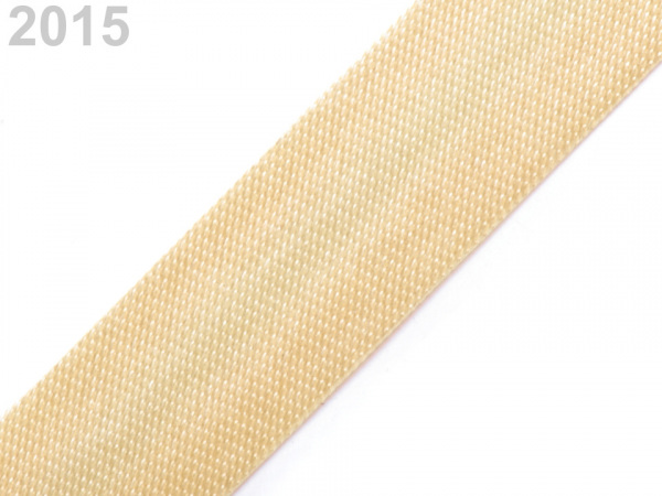 Šikmý proužek saténový šíře 15 mm zažehlený