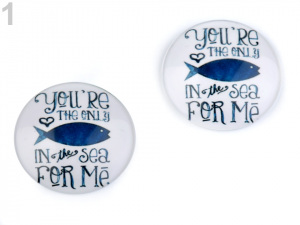 Kabošon ryba, ptáček, srdce Ø30 mm