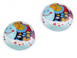 Kabošon ryba, ptáček, srdce Ø30 mm