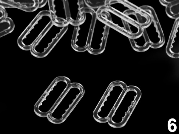 Posunovač a kroužek na prádlo šíře 14 mm plastový