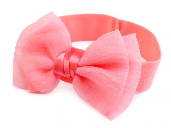 Dětská elastická čelenka do vlasů s mašlí