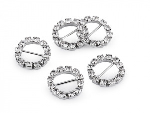 Štrasová spona / ozdoba Ø17 mm