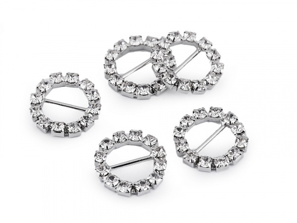 Štrasová spona / ozdoba Ø17 mm