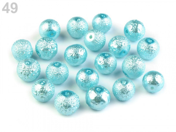 Skleněné voskové perly vroubkované Ø10 mm