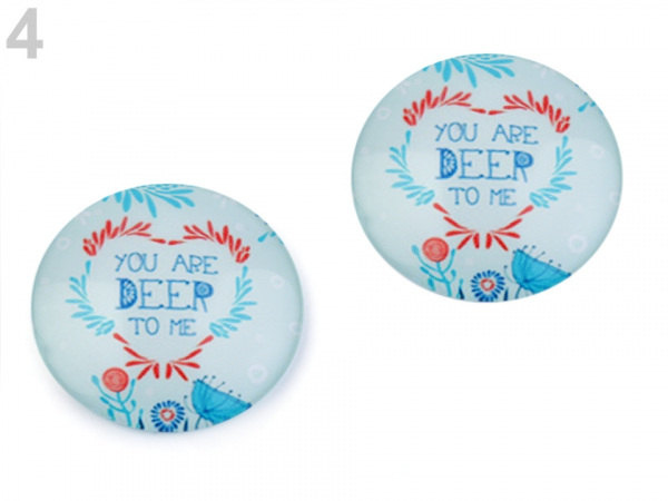 Kabošon ryba, ptáček, srdce Ø30 mm