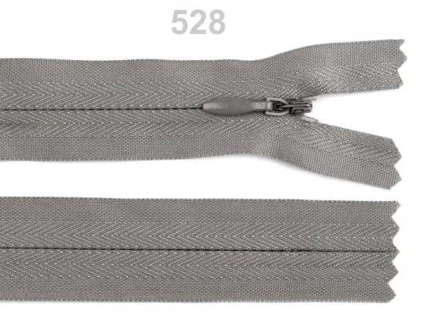 Spirálový zip skrytý šíře 3 mm délka 16 cm