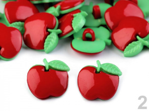 Knoflík dětský velikost 28" jablko