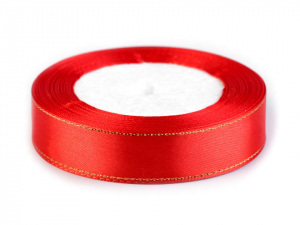 Atlasová stuha s lurexem šíře 20 mm svatební