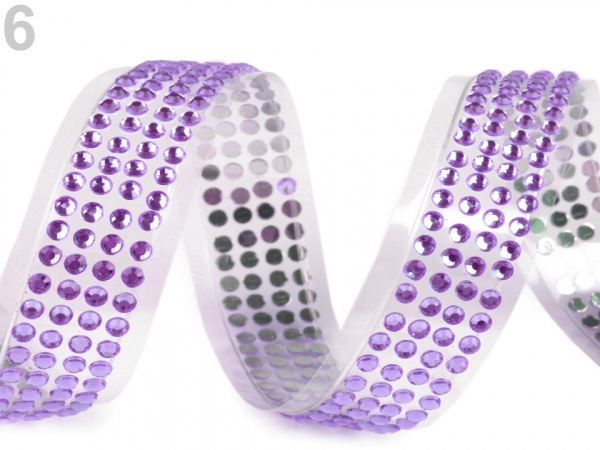 Samolepicí páska šíře 13 mm perly a kamínky