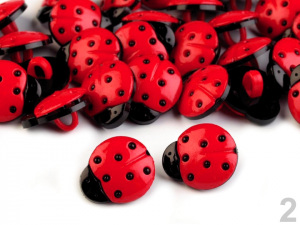 Knoflík dětský velikost 24" a 28" beruška