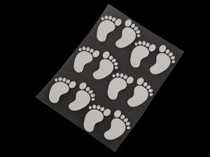 Reflexní nažehlovačky hvězda, květ, srdce, smajlík, auto, pes, ježek, tučňák, ruka 9x12 cm