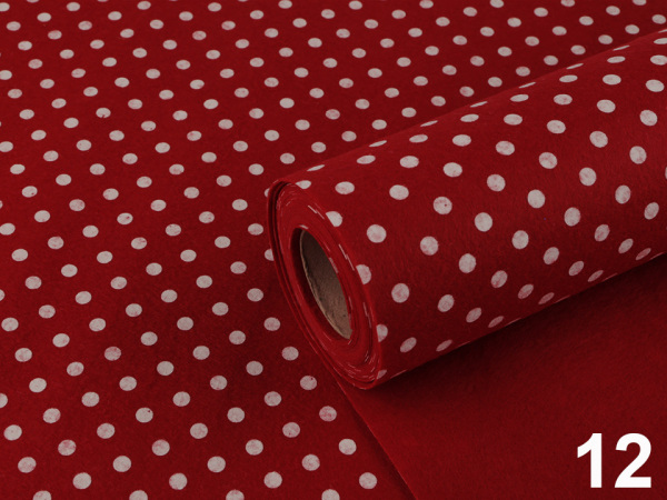 Plsť / filc šíře 41 cm s puntíky