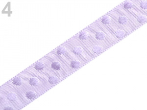 Saténová stuha s puntíky šíře 12 mm