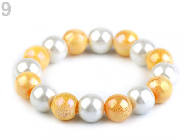 Pružný perlový náramek