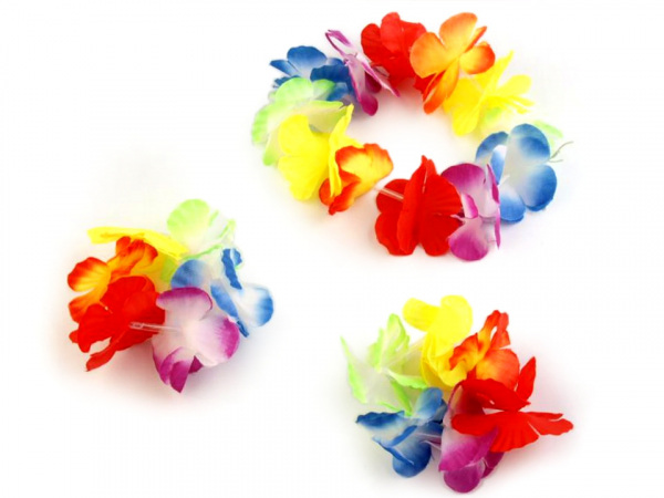 Havajská čelenka a náramky sada