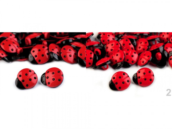 Knoflík dětský velikost 24" a 28" beruška