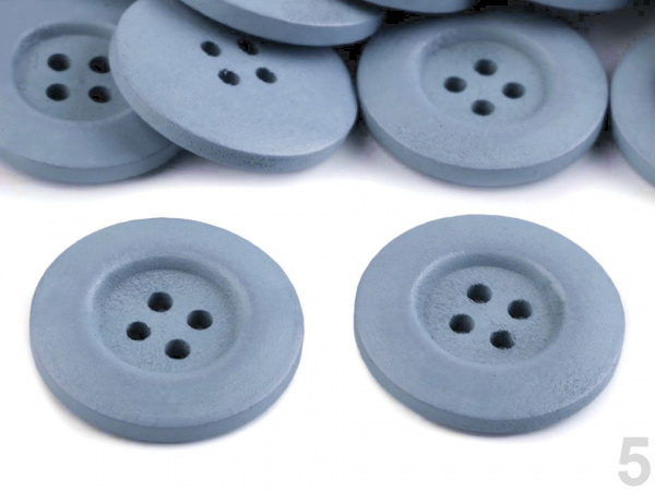 Dřevěný dekorační knoflík čtyřdírkový