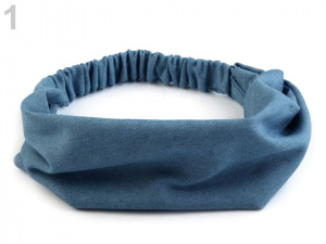 Látková čelenka do vlasů riflová