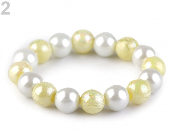 Pružný perlový náramek