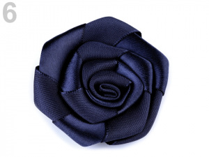 Brož / ozdoba saténová růže Ø5 - 5,5 cm