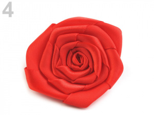 Brož / ozdoba saténová růže Ø5 - 5,5 cm