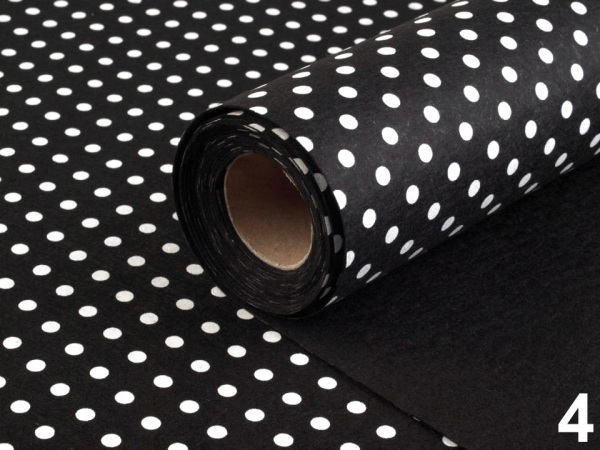 Plsť / filc šíře 41 cm s puntíky