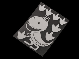 Reflexní nažehlovačky hvězda, květ, srdce, smajlík, auto, pes, ježek, tučňák, ruka 9x12 cm