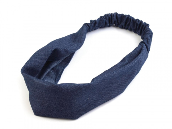 Látková čelenka do vlasů riflová