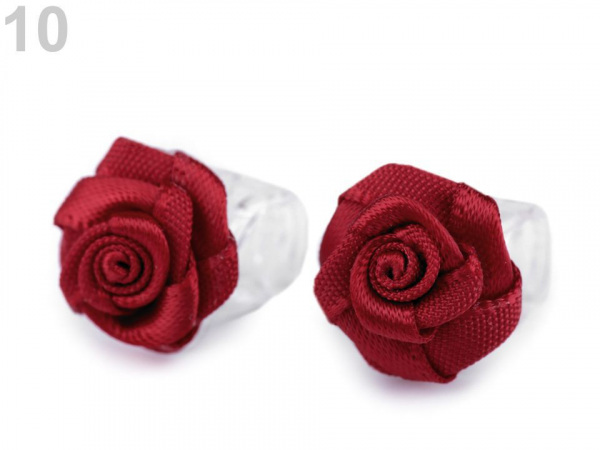 Skřipec do vlasů malý 10x13-15 mm s růžičkou