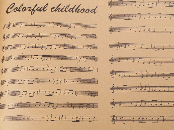 Balicí / dekorační papír noty 49x70 cm