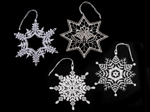 Vánoční krajková dekorace hvězda, vločka