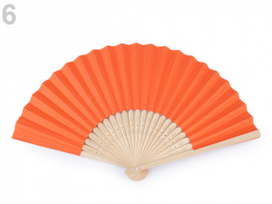 Vějíř papírový k domalování 21x36 cm