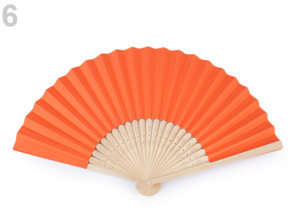 Vějíř papírový k domalování 21x36 cm