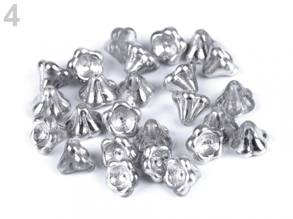 Skleněné korálky květ 11x13 mm