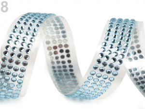 Samolepicí páska šíře 13 mm perly a kamínky