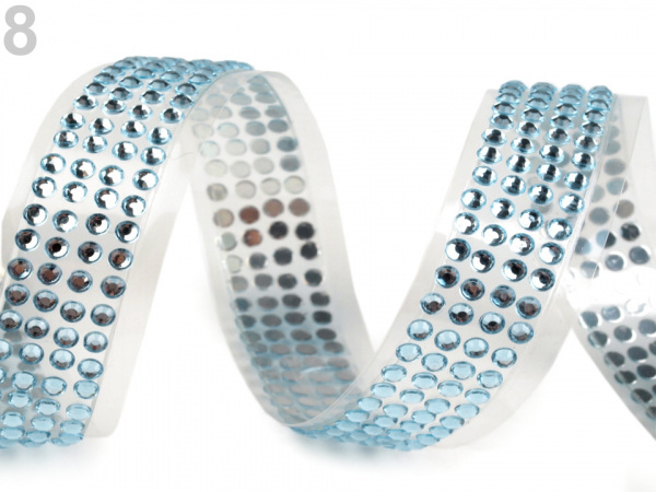 Samolepicí páska šíře 13 mm perly a kamínky