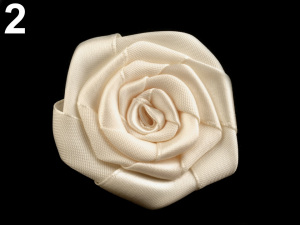 Brož / ozdoba saténová růže Ø5 - 5,5 cm