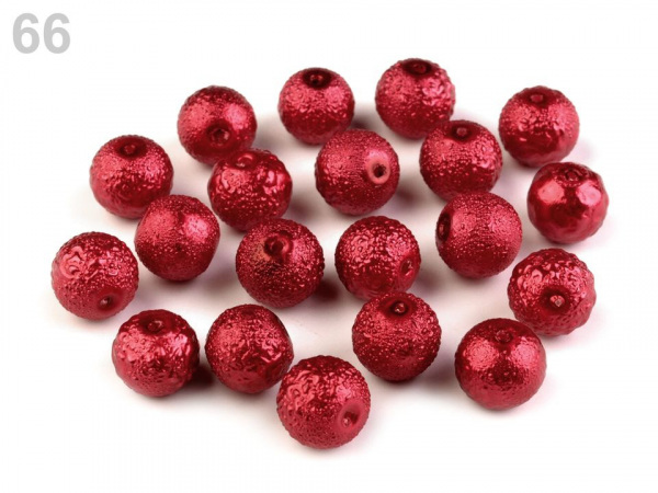 Skleněné voskové perly vroubkované Ø10 mm